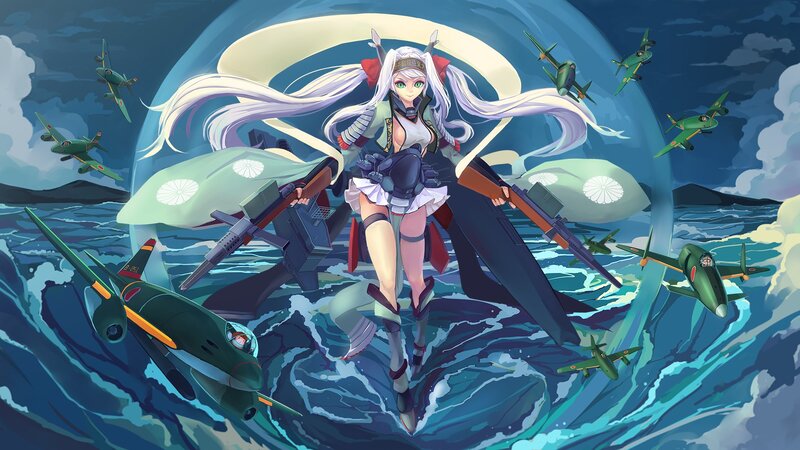 Anime Girl with Planes