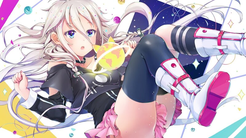 Anime Girl with Planet