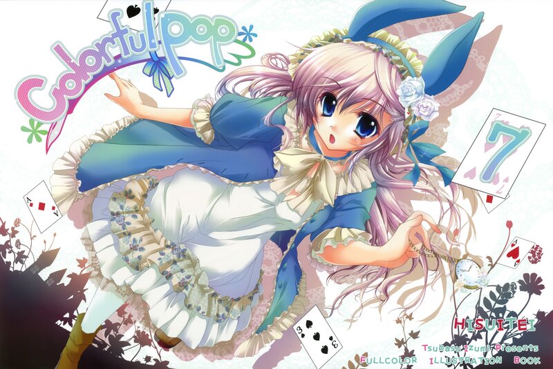 Anime girl with playing cards