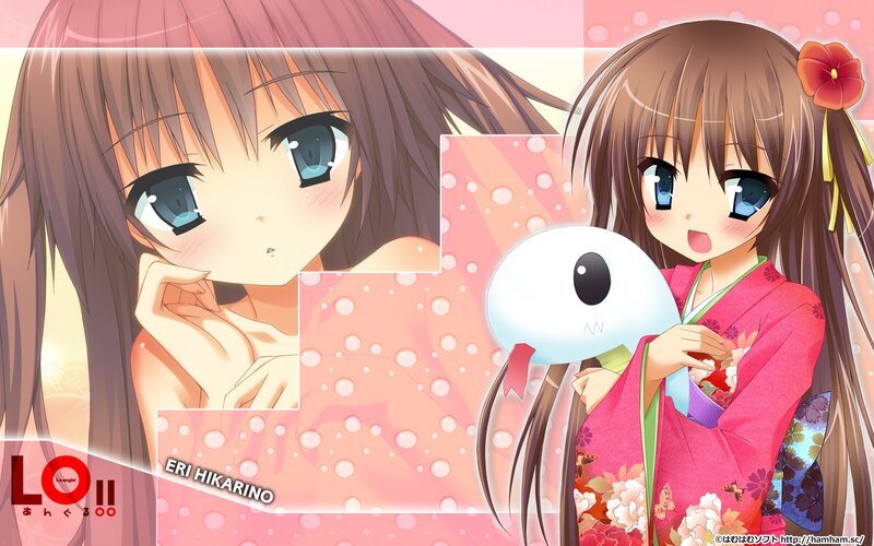 Anime girl with plush toy