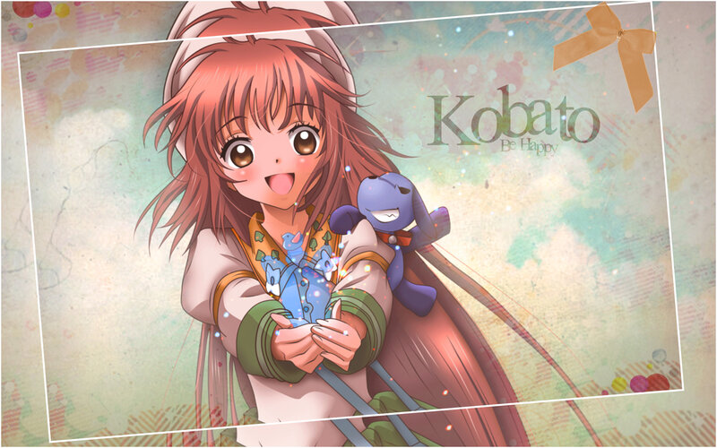 Anime girl with plush toy