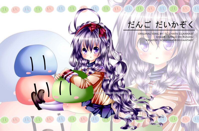 Anime Girl with Plushies