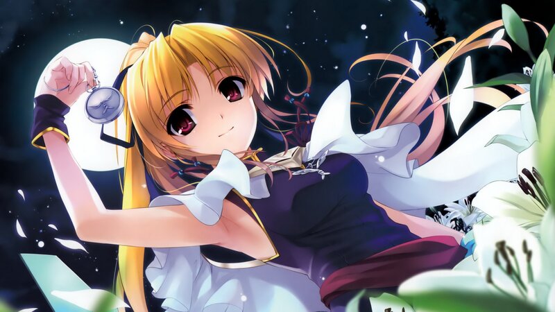 Anime girl with pocket watch