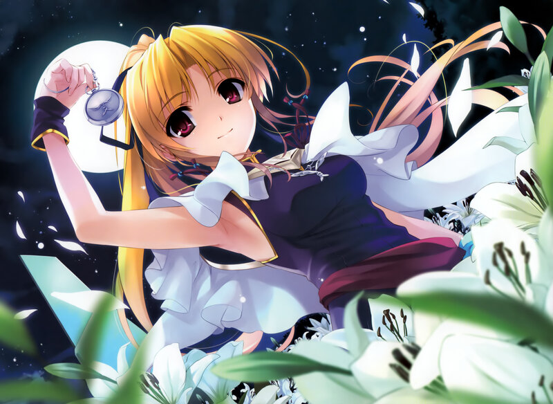 Anime girl with pocket watch