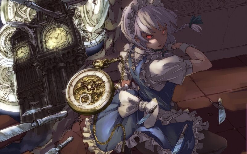 anime girl with pocket watch