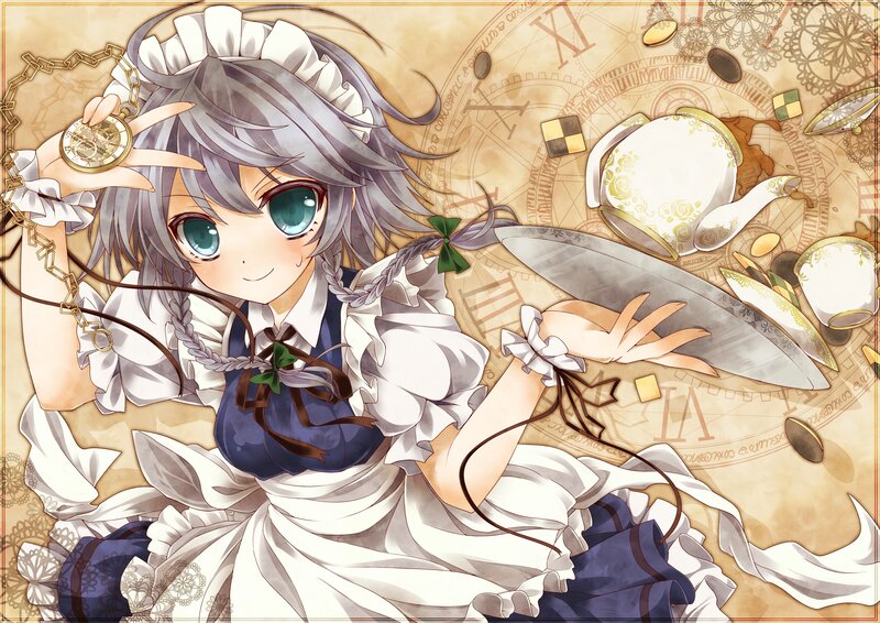 anime girl with pocket watch