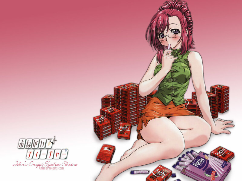 Anime girl with Pocky snacks