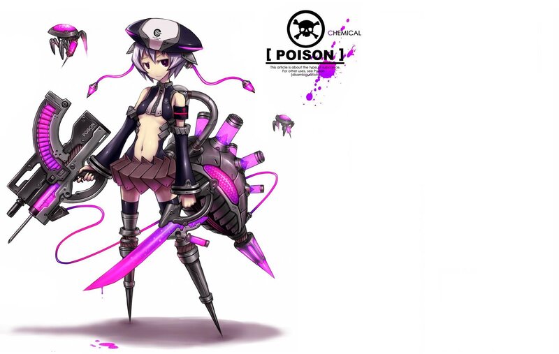 Anime girl with poison weapons