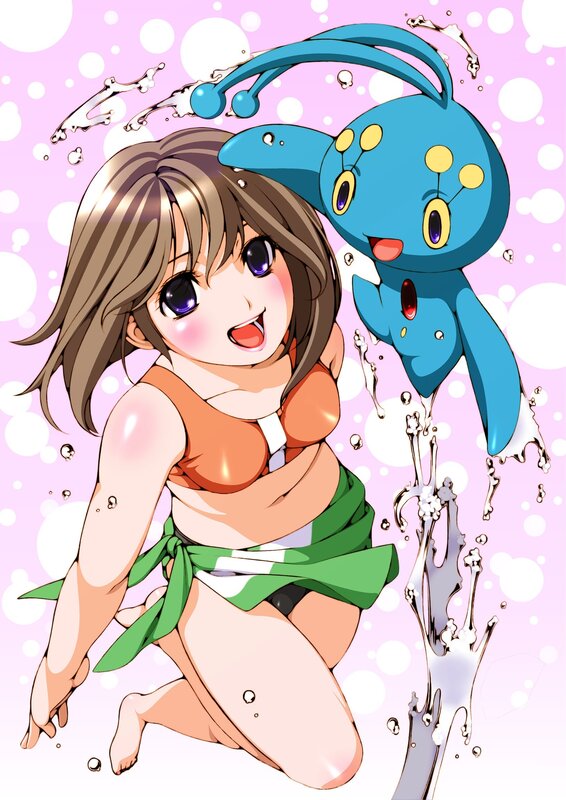 anime girl with Pokémon