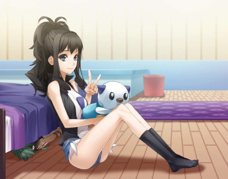 anime girl with pokémon