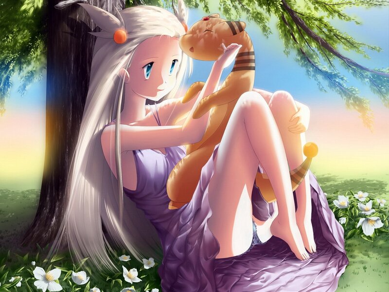 Anime girl with Pokémon