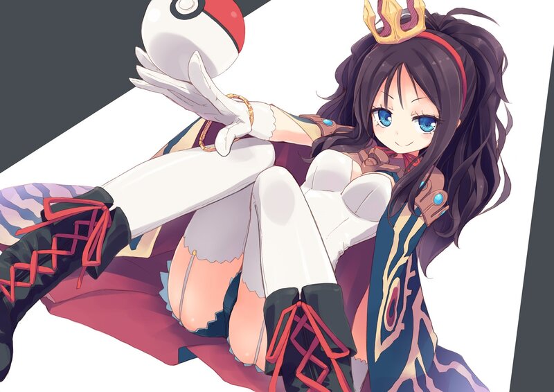 anime girl with pokeball