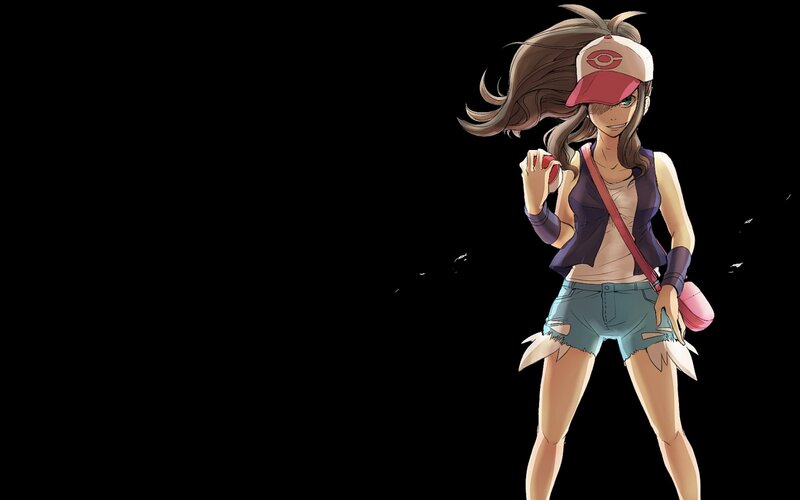 anime girl with pokeball