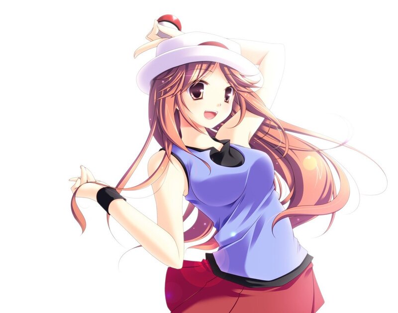 anime girl with pokeball