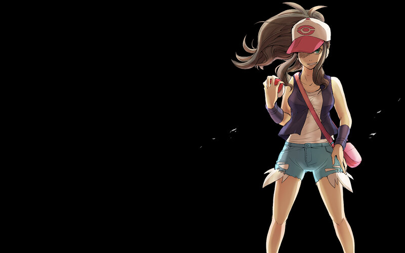 anime girl with pokeball