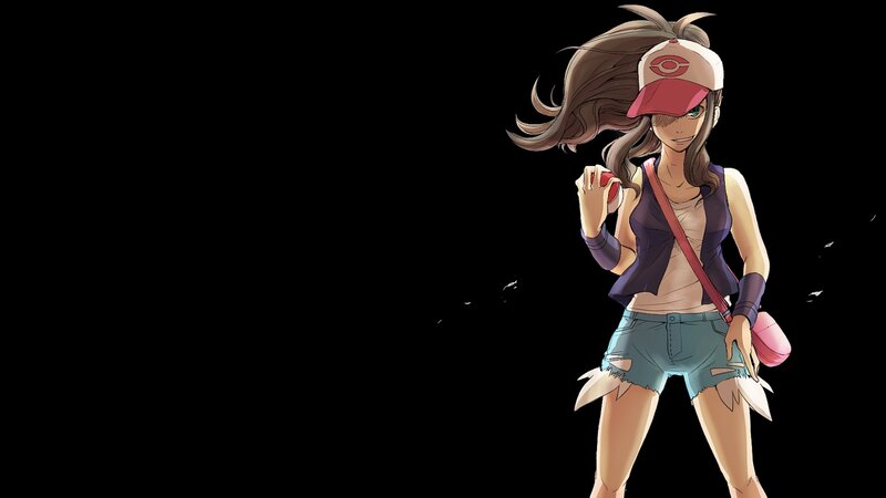 anime girl with pokeball
