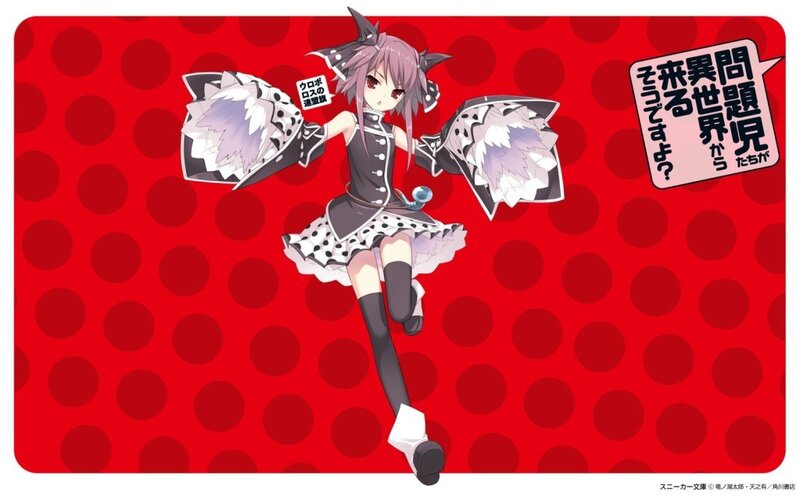 anime girl with polka dots