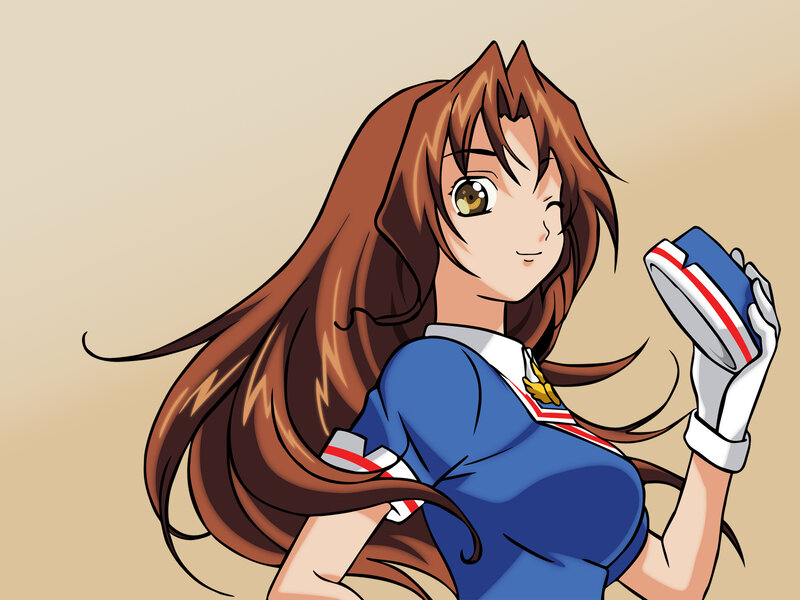 anime girl with pom-poms
