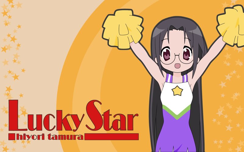 Anime Girl with Pom-poms — Yellow