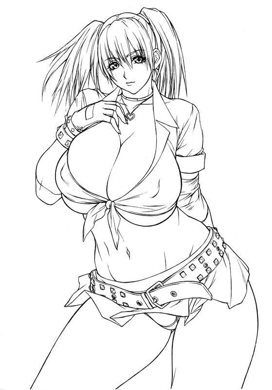 anime girl with ponytail