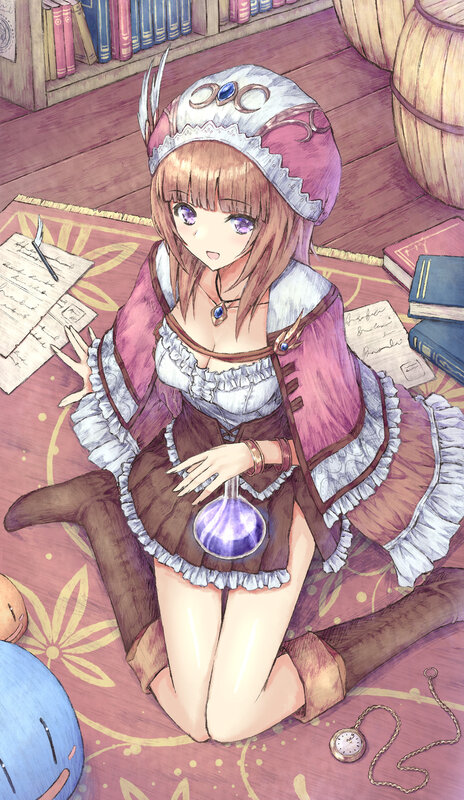 Anime Girl with Potion — Purple