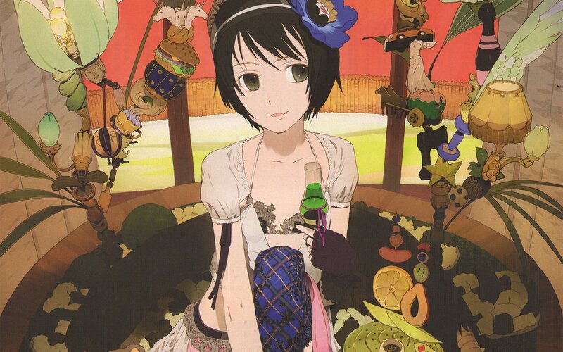 anime girl with potion