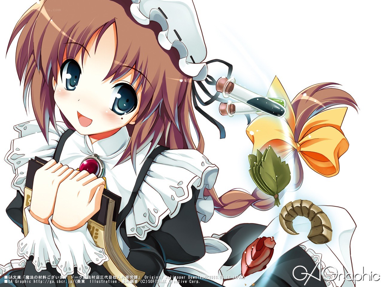 anime girl with potions