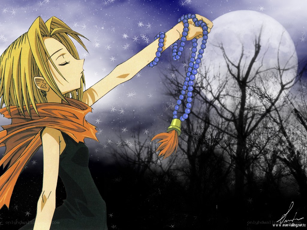 anime girl with prayer beads