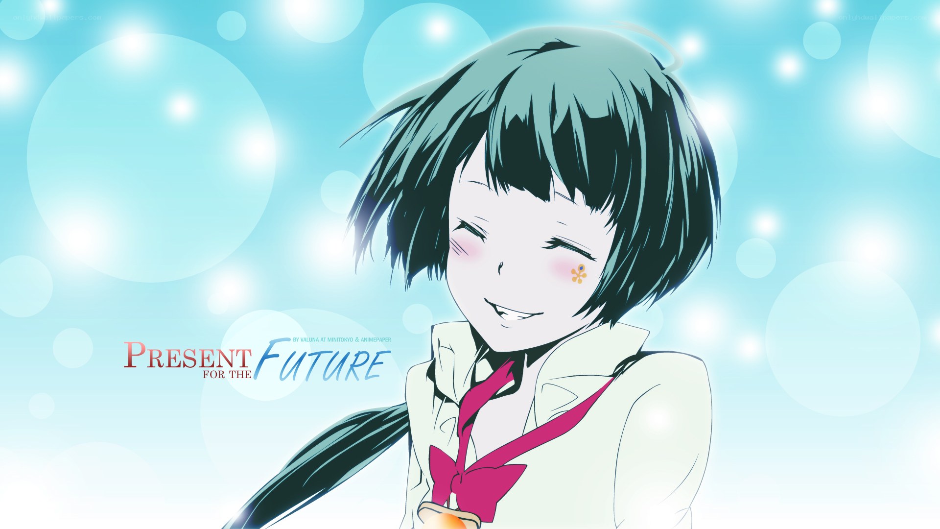 Anime girl with present
