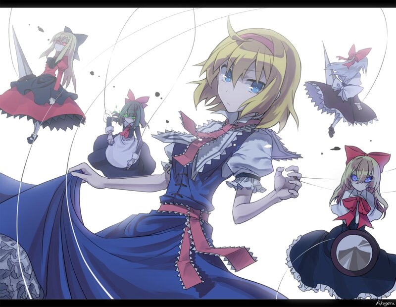 Anime Girl with Puppets