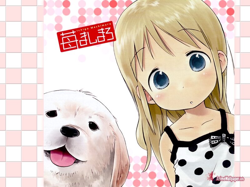 Anime girl with puppy