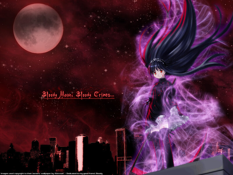 Anime Girl with Purple Aura — Dramatic