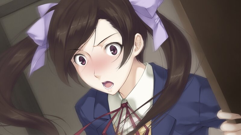 anime girl with purple bow
