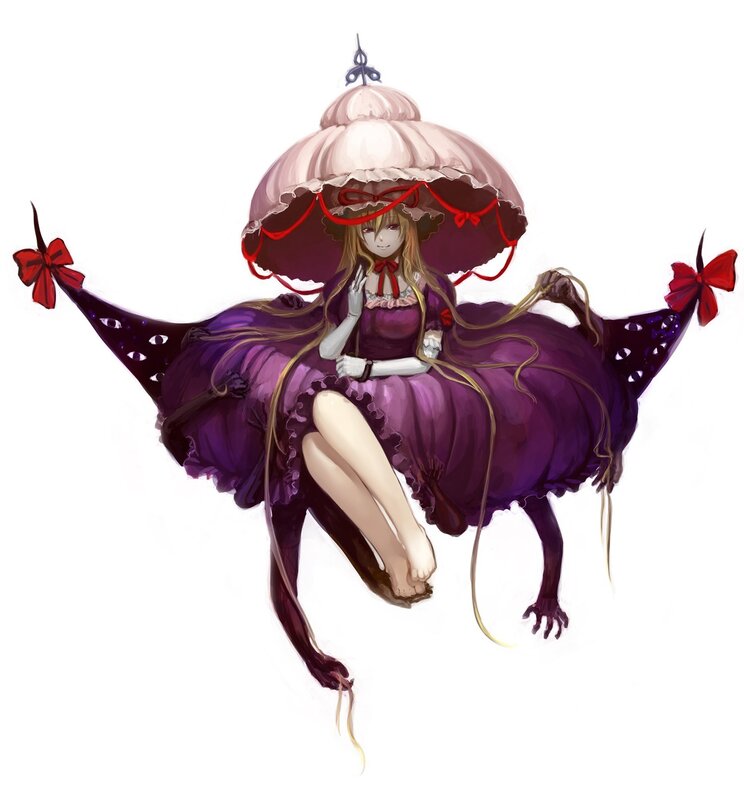 anime girl with purple dress