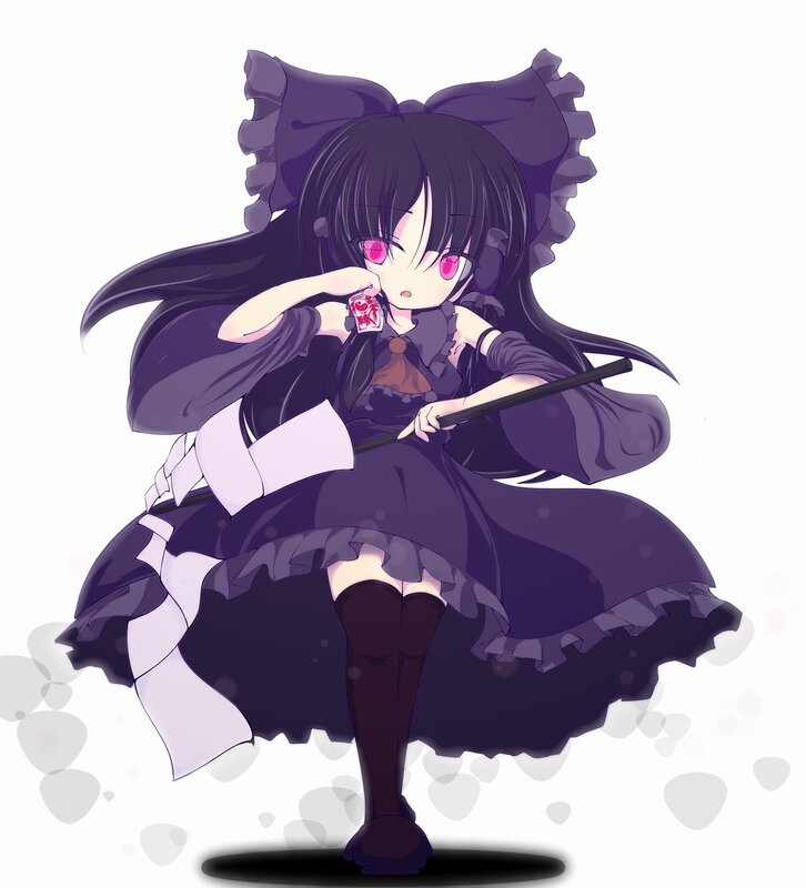 Anime Girl with Purple Dress — Playful, Sword