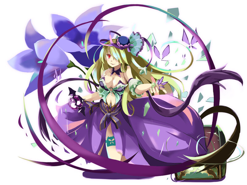 Anime Girl with Purple Dress — Playful