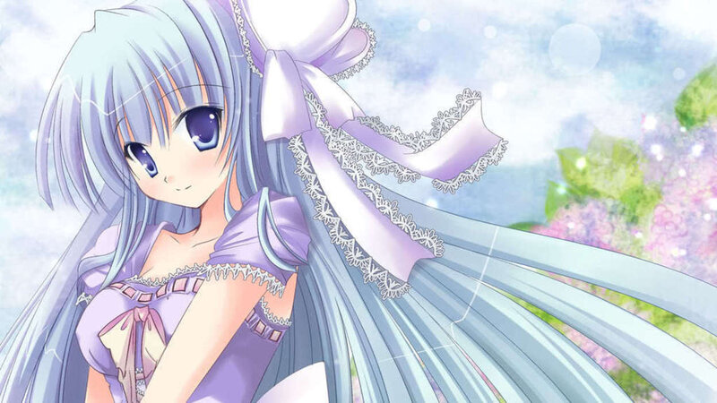 Anime Girl with Purple Dress — Serene