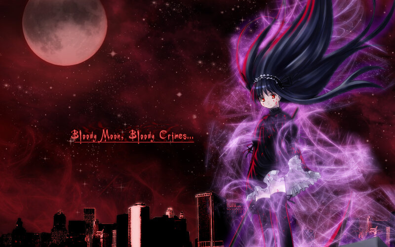 Anime Girl with Purple Energy — Dramatic