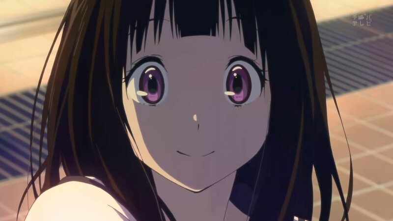 anime girl with purple eyes