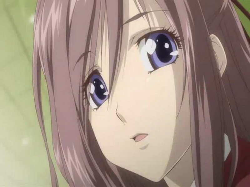anime girl with purple eyes