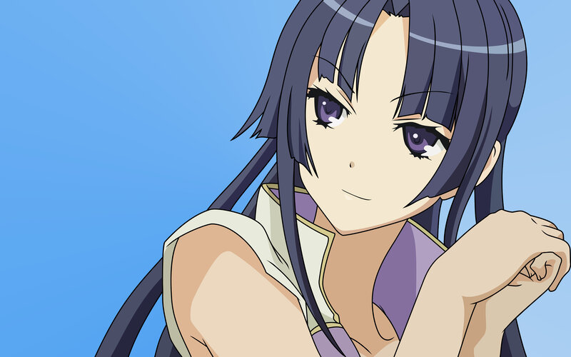 anime girl with purple eyes