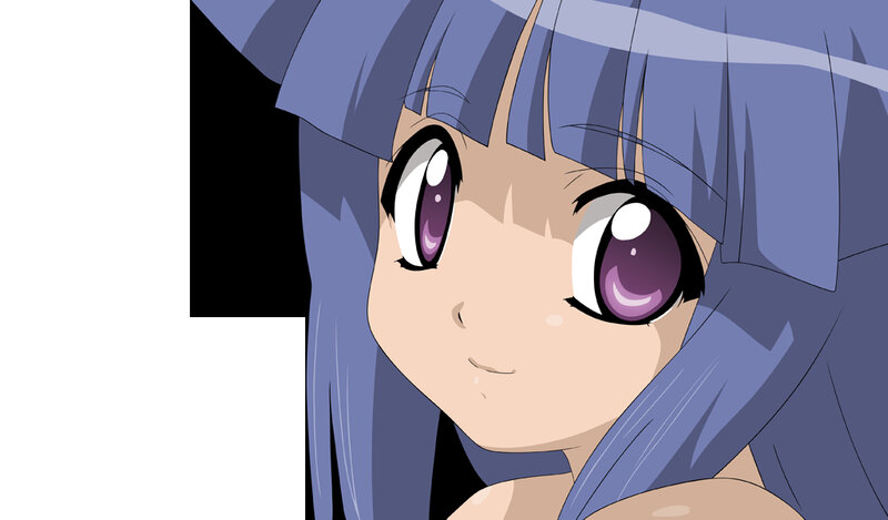 anime girl with purple eyes
