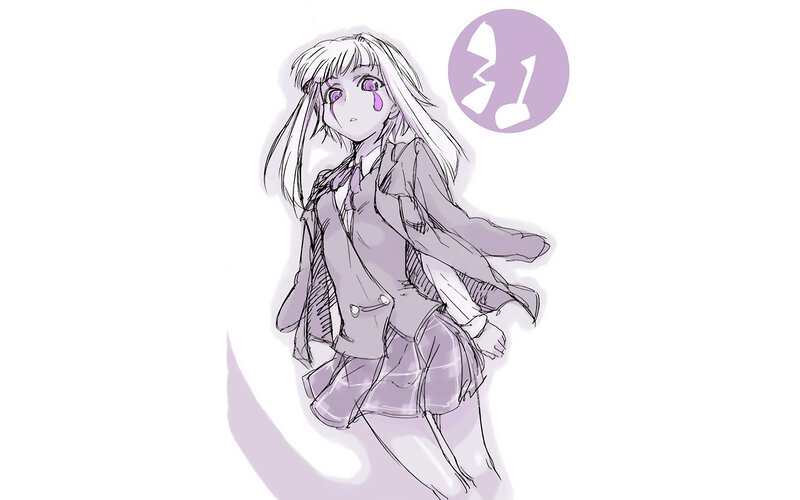 anime girl with purple eyes
