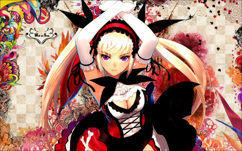 anime girl with purple eyes