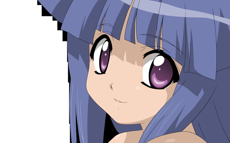 anime girl with purple eyes