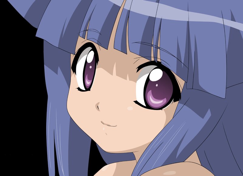 anime girl with purple eyes