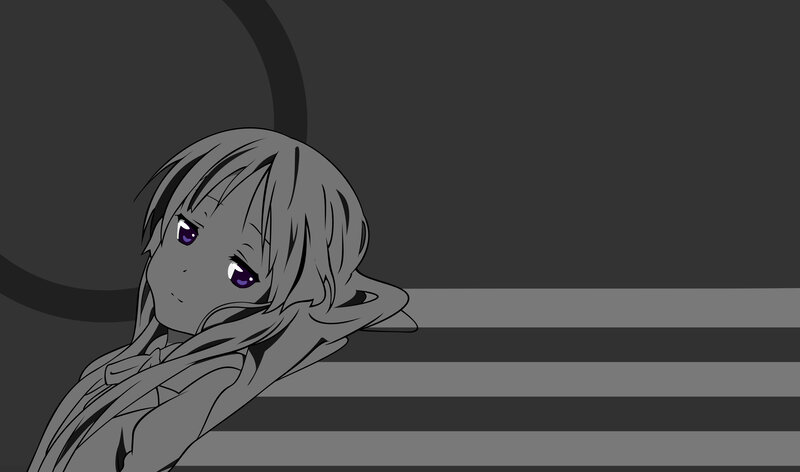 anime girl with purple eyes