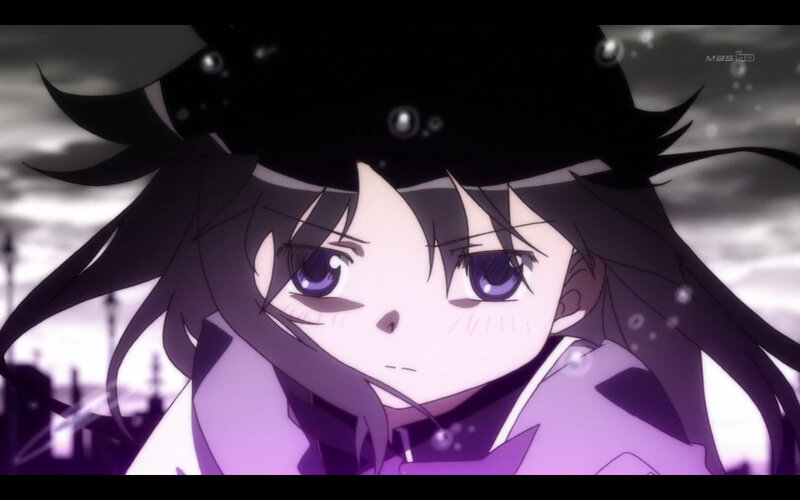 anime girl with purple eyes