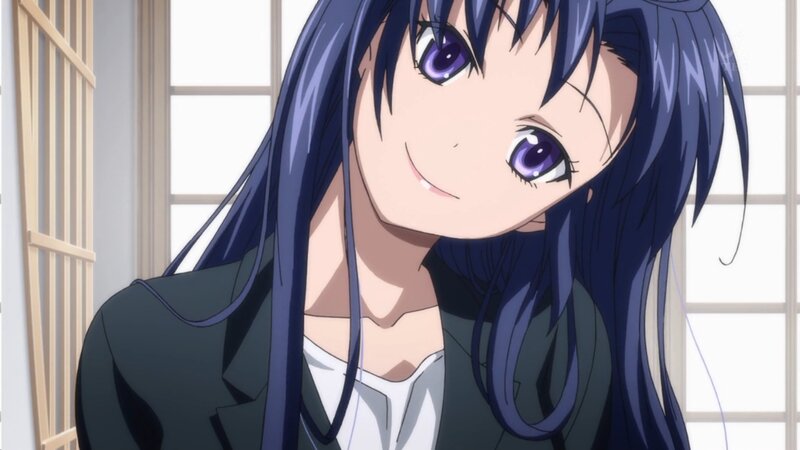 anime girl with purple eyes