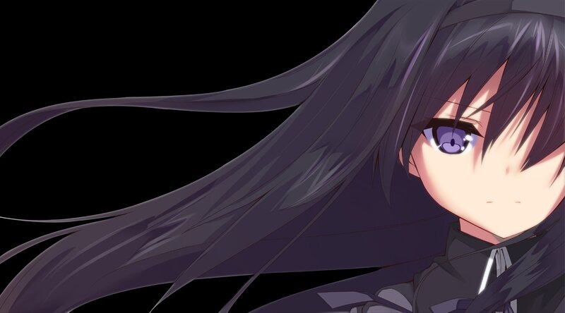 anime girl with purple eyes